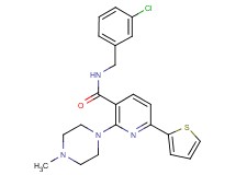 N-(3-chlorobenzyl)-2-(4-methyl-1-piperazinyl)-6-(2-thienyl)nicotinamide