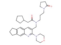 2-cyclopentyl-N-{[2-(4-morpholinyl)-7,8-dihydro-6H-cyclopenta[g]quinolin-3-yl]methyl}-N-[3-(2-oxo-1-pyrrolidinyl)propyl]acetamide