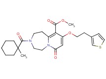 methyl 3-[(1-methylcyclohexyl)carbonyl]-7-oxo-9-[2-(3-thienyl)ethoxy]-1,2,3,4,5,7-hexahydropyrido[1,2-d][1,4]diazepine-10-carboxylate