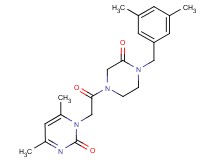 1-{2-[4-(3,5-dimethylbenzyl)-3-oxo-1-piperazinyl]-2-oxoethyl}-4,6-dimethyl-2(1H)-pyrimidinone