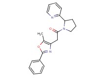 2-{1-[(5-methyl-2-phenyl-1,3-oxazol-4-yl)acetyl]-2-pyrrolidinyl}pyridine