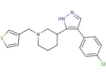 3-[4-(4-chlorophenyl)-1H-pyrazol-5-yl]-1-(3-thienylmethyl)piperidine