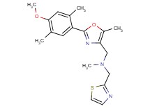 1-[2-(4-methoxy-2,5-dimethylphenyl)-5-methyl-1,3-oxazol-4-yl]-N-methyl-N-(1,3-thiazol-2-ylmethyl)methanamine