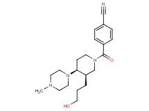 4-{[(3R*,4S*)-3-(3-hydroxypropyl)-4-(4-methylpiperazin-1-yl)piperidin-1-yl]carbonyl}benzonitrile