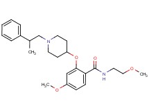 4-methoxy-N-(2-methoxyethyl)-2-{[1-(2-phenylpropyl)-4-piperidinyl]oxy}benzamide