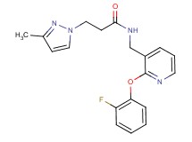 N-{[2-(2-fluorophenoxy)-3-pyridinyl]methyl}-3-(3-methyl-1H-pyrazol-1-yl)propanamide