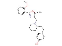 4-[2-(1-{[2-(2-methoxyphenyl)-5-methyl-1,3-oxazol-4-yl]methyl}-2-piperidinyl)ethyl]phenol