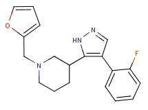 3-[4-(2-fluorophenyl)-1H-pyrazol-5-yl]-1-(2-furylmethyl)piperidine