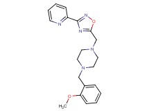 1-(2-methoxybenzyl)-4-{[3-(2-pyridinyl)-1,2,4-oxadiazol-5-yl]methyl}piperazine