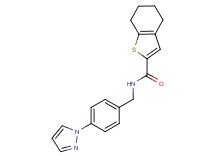 N-[4-(1H-pyrazol-1-yl)benzyl]-4,5,6,7-tetrahydro-1-benzothiophene-2-carboxamide