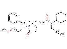 N-cyclohexyl-3-{2-[(4-methoxy-1-naphthyl)methyl]-5-oxo-2-pyrrolidinyl}-N-2-propyn-1-ylpropanamide