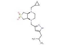 (4aR*,7aS*)-1-(cyclopropylmethyl)-4-[(5-isobutyl-1H-pyrazol-3-yl)methyl]octahydrothieno[3,4-b]pyrazine 6,6-dioxide