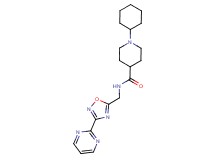 1-cyclohexyl-N-{[3-(2-pyrimidinyl)-1,2,4-oxadiazol-5-yl]methyl}-4-piperidinecarboxamide