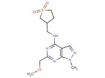 N-[(1,1-dioxidotetrahydro-3-thienyl)methyl]-6-(methoxymethyl)-1-methyl-1H-pyrazolo[3,4-d]pyrimidin-4-amine