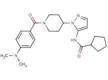 N-(1-{1-[4-(dimethylamino)benzoyl]-4-piperidinyl}-1H-pyrazol-5-yl)cyclopentanecarboxamide