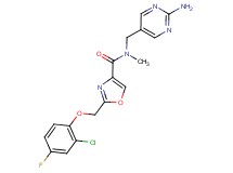 N-[(2-aminopyrimidin-5-yl)methyl]-2-[(2-chloro-4-fluorophenoxy)methyl]-N-methyl-1,3-oxazole-4-carboxamide