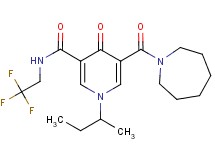 5-(1-azepanylcarbonyl)-1-sec-butyl-4-oxo-N-(2,2,2-trifluoroethyl)-1,4-dihydro-3-pyridinecarboxamide