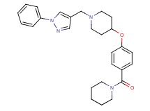 1-[(1-phenyl-1H-pyrazol-4-yl)methyl]-4-[4-(1-piperidinylcarbonyl)phenoxy]piperidine