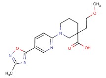 3-(2-methoxyethyl)-1-[5-(3-methyl-1,2,4-oxadiazol-5-yl)pyridin-2-yl]piperidine-3-carboxylic acid