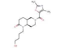 (4aS*,8aR*)-6-[(2,4-dimethyl-1,3-oxazol-5-yl)carbonyl]-1-(4-hydroxybutyl)octahydro-1,6-naphthyridin-2(1H)-one