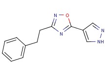 3-(2-phenylethyl)-5-(1H-pyrazol-4-yl)-1,2,4-oxadiazole