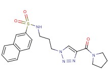 N-{3-[4-(1-pyrrolidinylcarbonyl)-1H-1,2,3-triazol-1-yl]propyl}-2-naphthalenesulfonamide
