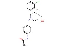 N-(4-{[4-(2-chlorobenzyl)-4-(hydroxymethyl)-1-piperidinyl]methyl}phenyl)acetamide