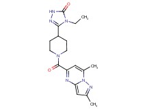 5-{1-[(2,7-dimethylpyrazolo[1,5-a]pyrimidin-5-yl)carbonyl]piperidin-4-yl}-4-ethyl-2,4-dihydro-3H-1,2,4-triazol-3-one