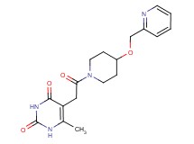 6-methyl-5-{2-oxo-2-[4-(pyridin-2-ylmethoxy)piperidin-1-yl]ethyl}pyrimidine-2,4(1H,3H)-dione