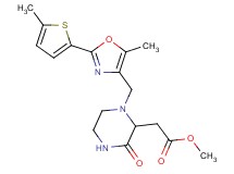 methyl (1-{[5-methyl-2-(5-methyl-2-thienyl)-1,3-oxazol-4-yl]methyl}-3-oxo-2-piperazinyl)acetate