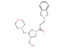 [(3R*,4R*)-1-[3-(1,3-dihydro-2H-isoindol-2-yl)propanoyl]-4-(morpholin-4-ylmethyl)pyrrolidin-3-yl]methanol