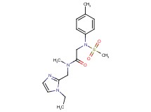 N-[(1-ethyl-1H-imidazol-2-yl)methyl]-N-methyl-2-[(4-methylphenyl)(methylsulfonyl)amino]acetamide