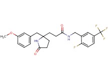 N-[2-fluoro-5-(trifluoromethyl)benzyl]-3-[2-(3-methoxybenzyl)-5-oxo-2-pyrrolidinyl]propanamide