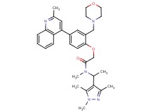 N-methyl-2-[4-(2-methyl-4-quinolinyl)-2-(4-morpholinylmethyl)phenoxy]-N-[1-(1,3,5-trimethyl-1H-pyrazol-4-yl)ethyl]acetamide