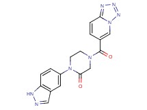 1-(1H-indazol-5-yl)-4-(tetrazolo[1,5-a]pyridin-6-ylcarbonyl)-2-piperazinone