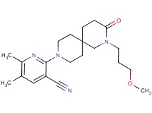 2-[2-(3-methoxypropyl)-3-oxo-2,9-diazaspiro[5.5]undec-9-yl]-5,6-dimethylnicotinonitrile