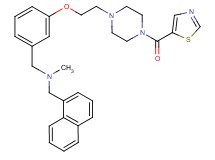 N-methyl-1-(1-naphthyl)-N-(3-{2-[4-(1,3-thiazol-5-ylcarbonyl)-1-piperazinyl]ethoxy}benzyl)methanamine