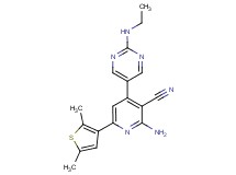 2-amino-6-(2,5-dimethyl-3-thienyl)-4-[2-(ethylamino)pyrimidin-5-yl]nicotinonitrile