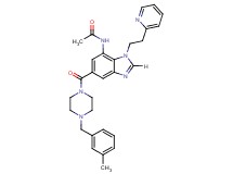 N-{5-{[4-(3-methylbenzyl)-1-piperazinyl]carbonyl}-1-[2-(2-pyridinyl)ethyl]-1H-benzimidazol-7-yl}acetamide