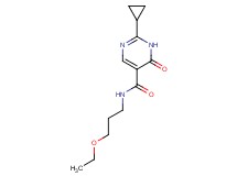 2-cyclopropyl-N-(3-ethoxypropyl)-6-oxo-1,6-dihydropyrimidine-5-carboxamide
