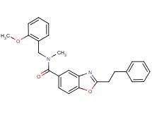 N-(2-methoxybenzyl)-N-methyl-2-(2-phenylethyl)-1,3-benzoxazole-5-carboxamide