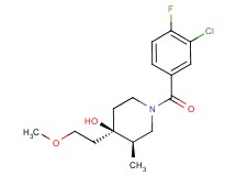 (3R*,4R*)-1-(3-chloro-4-fluorobenzoyl)-4-(2-methoxyethyl)-3-methylpiperidin-4-ol