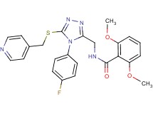 N-({4-(4-fluorophenyl)-5-[(4-pyridinylmethyl)thio]-4H-1,2,4-triazol-3-yl}methyl)-2,6-dimethoxybenzamide