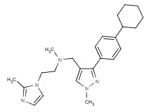 N-{[3-(4-cyclohexylphenyl)-1-methyl-1H-pyrazol-4-yl]methyl}-N-methyl-2-(2-methyl-1H-imidazol-1-yl)ethanamine