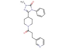 2-methyl-4-phenyl-5-[1-(3-pyridin-3-ylpropanoyl)piperidin-4-yl]-2,4-dihydro-3H-1,2,4-triazol-3-one