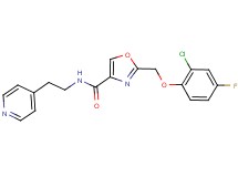 2-[(2-chloro-4-fluorophenoxy)methyl]-N-[2-(4-pyridinyl)ethyl]-1,3-oxazole-4-carboxamide