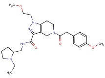N-[(1-ethyl-2-pyrrolidinyl)methyl]-1-(2-methoxyethyl)-5-[(4-methoxyphenyl)acetyl]-4,5,6,7-tetrahydro-1H-pyrazolo[4,3-c]pyridine-3-carboxamide