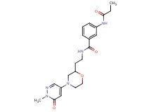 N-{2-[4-(1-methyl-6-oxo-1,6-dihydropyridazin-4-yl)morpholin-2-yl]ethyl}-3-(propionylamino)benzamide