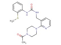 N-{[2-(4-acetyl-1-piperazinyl)-3-pyridinyl]methyl}-N'-[2-(methylthio)phenyl]urea