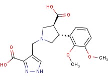 4-{[(3S*,4R*)-3-carboxy-4-(2,3-dimethoxyphenyl)pyrrolidin-1-yl]methyl}-1H-pyrazole-3-carboxylic acid